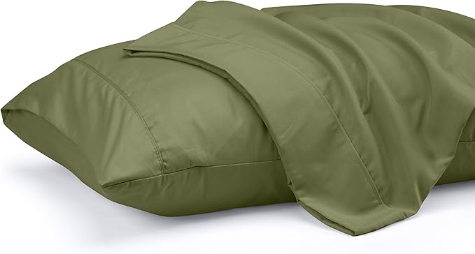Utopia Bedding Queen Pillow Cases - 2 Pack - Envelope Closure - Soft Brushed Microfiber Fabric - Shrinkage and Fade Resistant Pillow Covers 20 X 30 Inches (Queen, Olive)