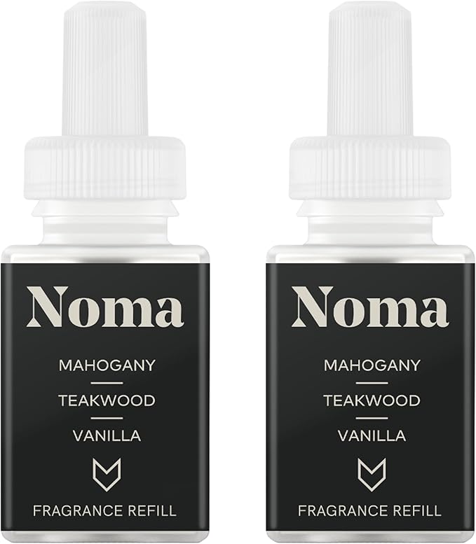 Pura & Guy Fox Home Scent Refill - Smart Home Air Diffuser - Up to 120-Hours of Premium Fragrance per Refill - Household & Apartment Essential - Clean Diffuser Fragrance - 2 Pack, Noma