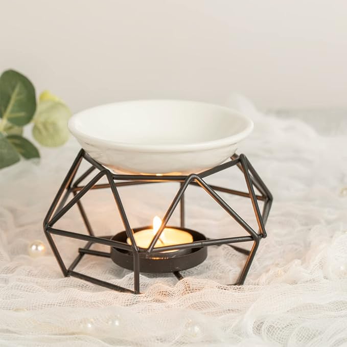 Wax Oil Burner Metal | Oil Wax Melt Burner | Canlde Tealight Holder | Scented Diffuser | Spiriual Gifts for Home Decoration