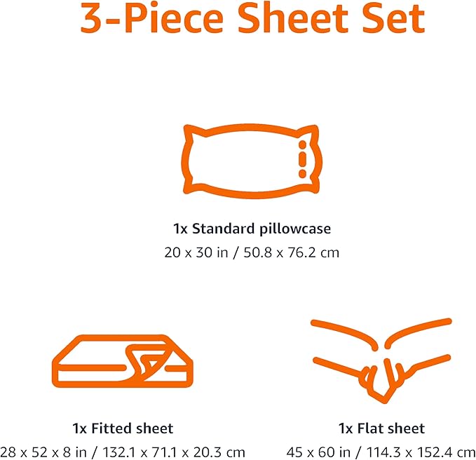 Amazon Basics Kid's Soft Easy-Wash Lightweight Microfiber 3-Piece Sheet Set, Toddler, Pink Kitties