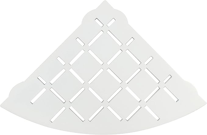 FROSCH Stainless Steel Shower Shelf, Corner - Quadrant (White)