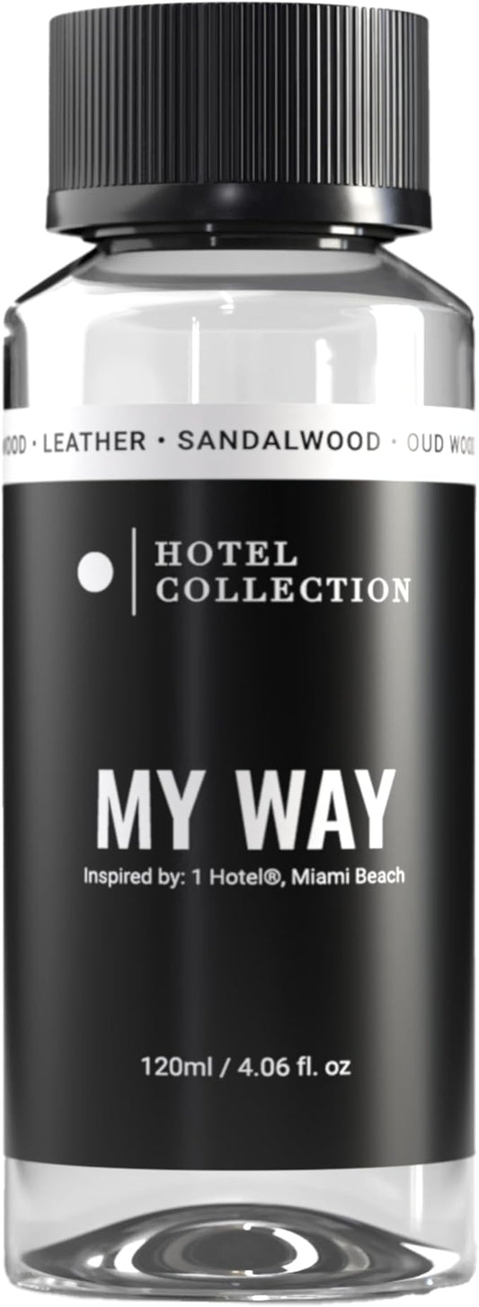 Hotel Collection - My Way Essential Oil Scent - Luxury Hotel Inspired Aromatherapy Scent Diffuser Oil - Lush Sandalwood, Warm Virginia Cedar, & Beautiful Iris - 120mL