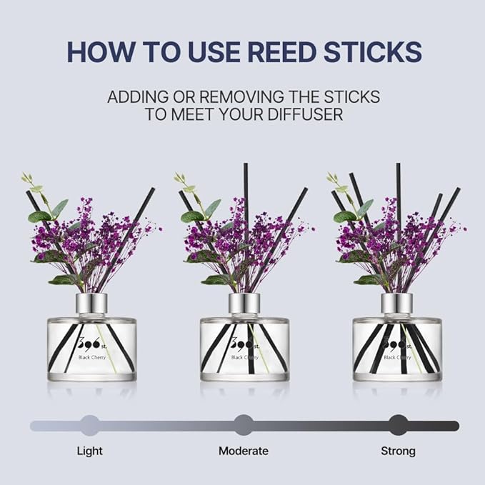 396 st. Preserved Baby's Breath Flower Reed Diffuser, Vanilla Lavender(Also Known as Garden Lavender), 200ml(6.7oz) / Reed Diffuser Sets, Scentsy Home Fragrance, Scented Oils, Home & Bathroom Décor