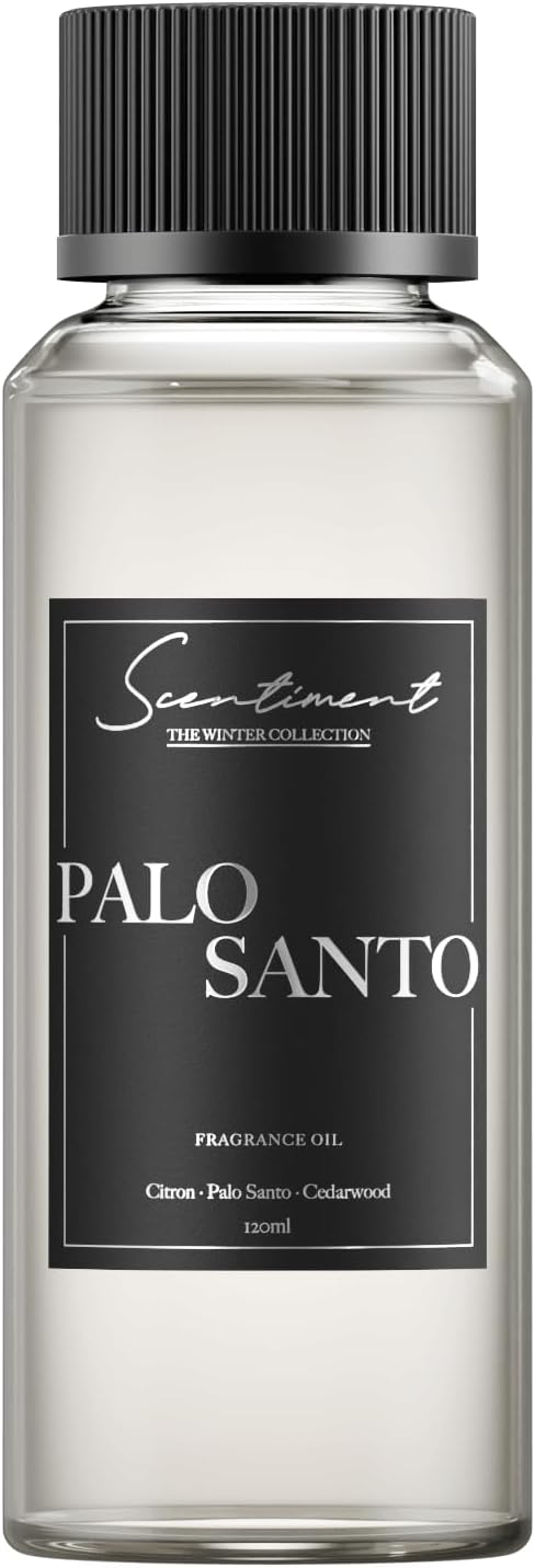 Palo Santo Winter Collection Diffuser Oils | Aromatherapy Home Fragrance | Luxurious Scent with Notes of Citron, Palo Santo, Cedarwood, 120ml