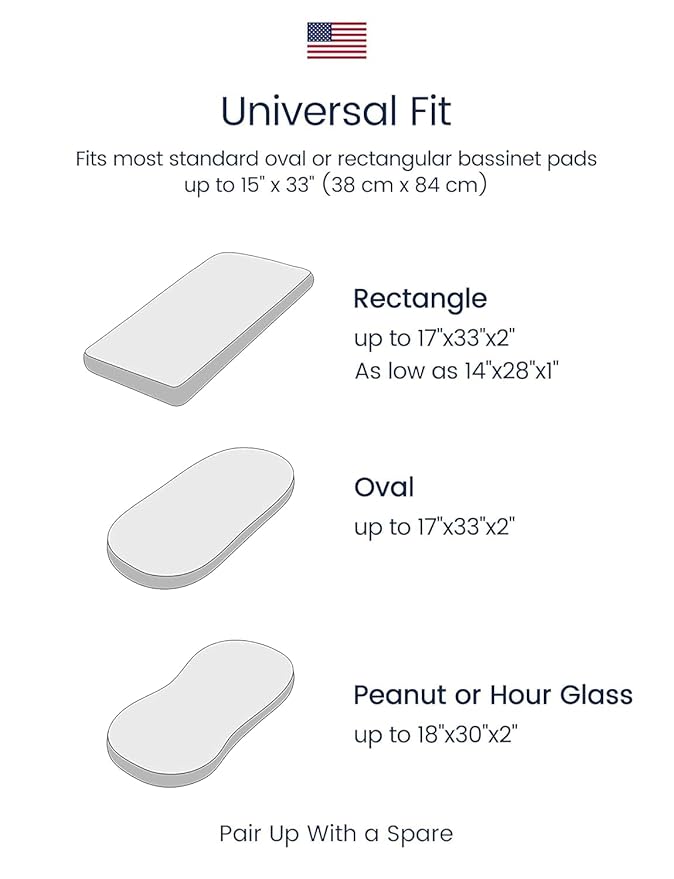 TotAha Premium Soft Bassinet Sheet for Boy Girl, Super Stretchy Jersey Knit Bassinet Fitted Sheet, Compatible with Halo, Maxi COSI, Mika Micky, SNOO, and Other Bassinet, 2 Pack (Sea Animal)