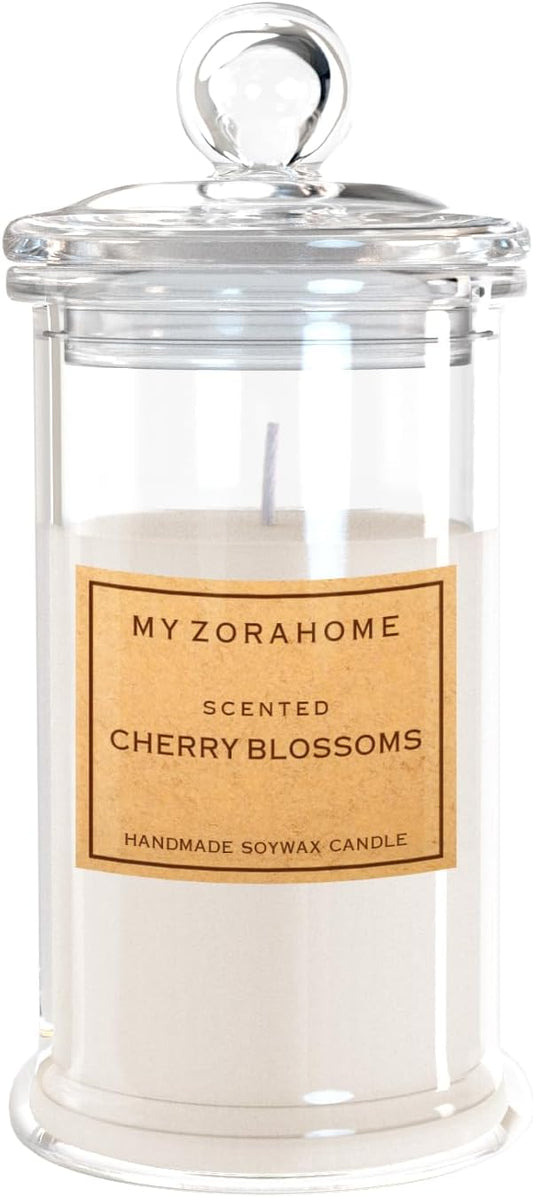 Bottle Shape Soy Wax Cherry Blossoms Scented Candle, Aromatherapy Candles for Home Scented or As a Birthday/Holiday Gift for Your Loved(3.5OZ/24Hours Burning)