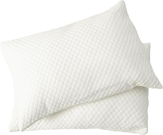 HOMEJSUN Bed Pillows Standard Size 20x28 Inches 2 Pack, Super Soft Down Alternative Pillows with Washable Knit Cover