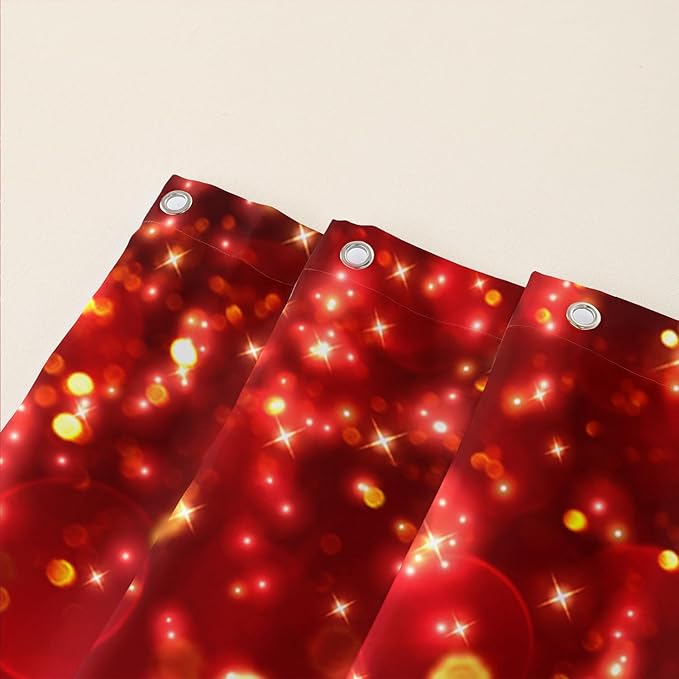 AILONEN Red Rose Shower Curtain for Bathroom,Romantic Rose Flower Waterproof Bath Curtain,Girls Women Curtain Bathroom Decor 72" W x 96" H with 12 Plastic Hooks