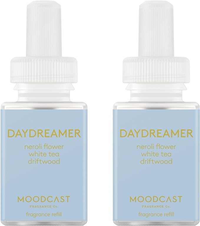 Pura & Moodcast Home Scent Refill - Smart Home Air Diffuser - Up to 120-Hours of Premium Fragrance per Refill - Household Essential - Clean & Safe Diffuser Fragrance - 2 Pack, Daydreamer