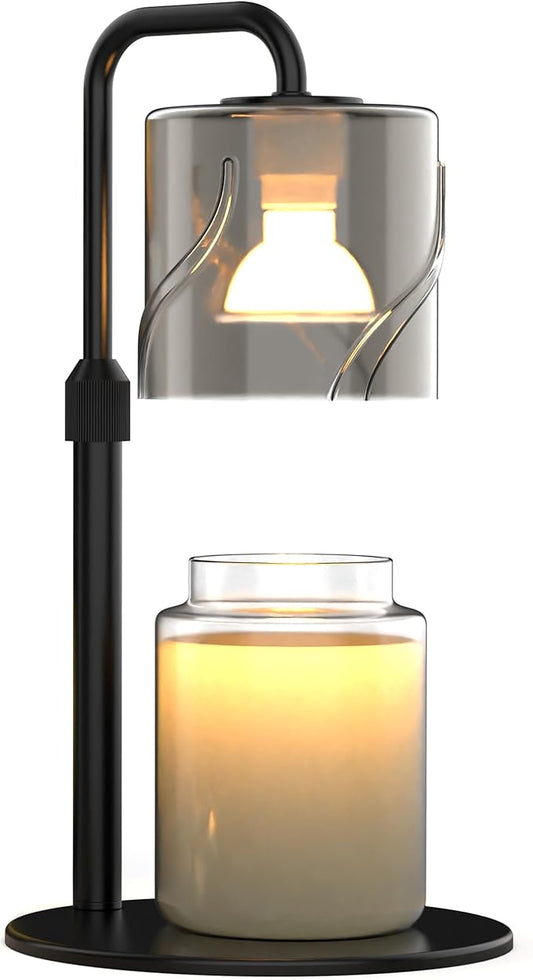 Candle Warmer Lamp with Timer Dimmer, with 2 Bulbs,Adjustable Height,Mothers Day Gifts for Mom,Birthday Gifts for Women,for Yankee Jars,for Room Home Decor (Black)