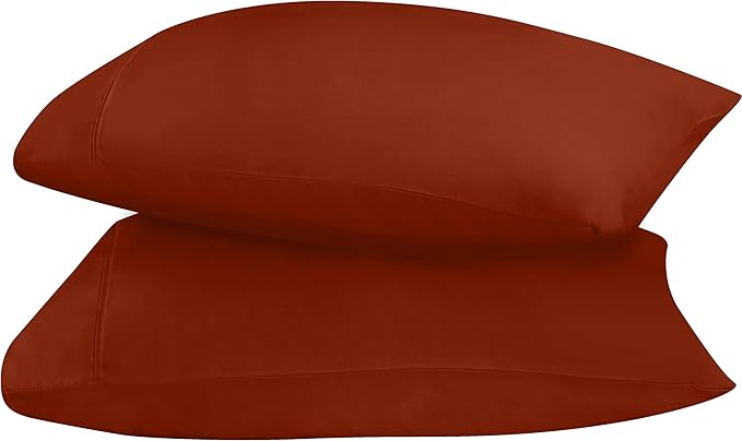 Utopia Bedding Queen Pillow Cases - 2 Pack - Envelope Closure - Soft Brushed Microfiber Fabric - Shrinkage and Fade Resistant Pillow Covers 20 X 30 Inches (Queen, Orange)