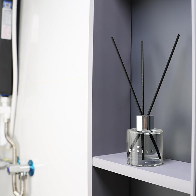 3 Pack Reed Diffuser Set, 5.07 oz Reed Diffusers with 12 Black Fiber Sticks, 150 ml Osmanthus Vanilla Jasmine Air Freshener for Home,Long Lasting up to 90 Days