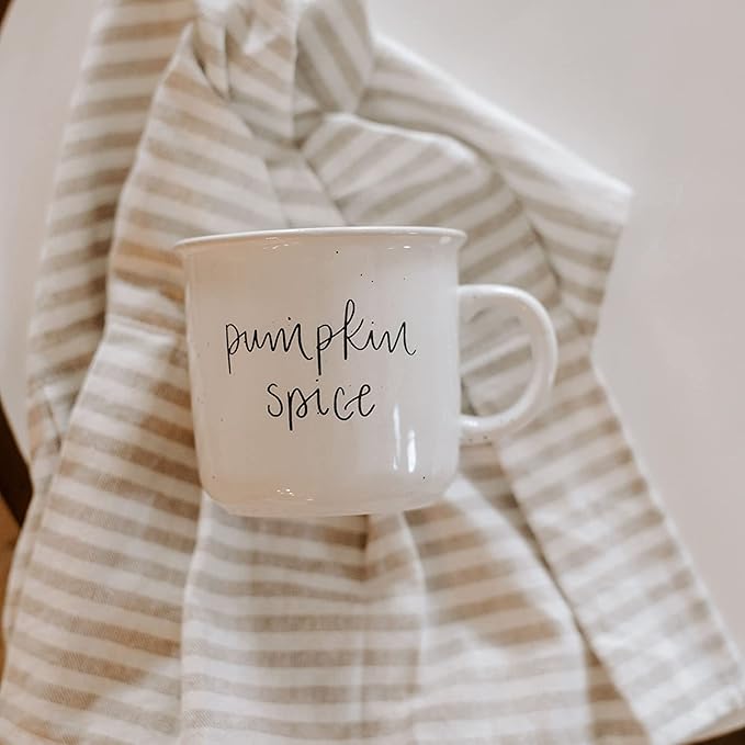 Sweet Water Decor Fall Coffee Mugs | Seasonal 16oz Ceramic Campfire Coffee Cup | Microwave & Dishwasher Safe Autumn Mug Great for Halloween, Pumpkin Spice Lattes & Thanksgiving (Pumpkin Spice)