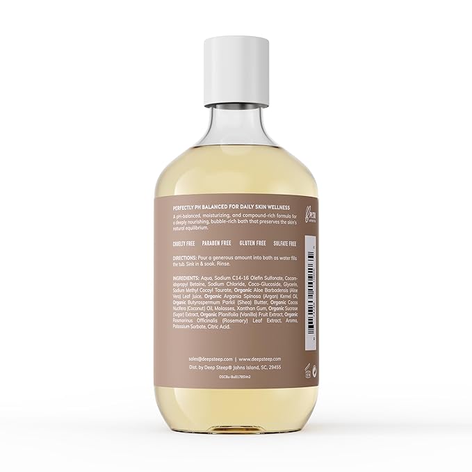 Deep Steep Bubble Bath, 17 Ounce (Pack of 2) (Brown Sugar Vanilla)