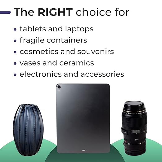 IDL Packaging Inflated 12" Laptop and Tablet Protective Bags, Self Sealed, Pack of 1 - Reusable Air Column Bags for Packing, Travel and Shipping - Durable Case for Laptops and Tablets