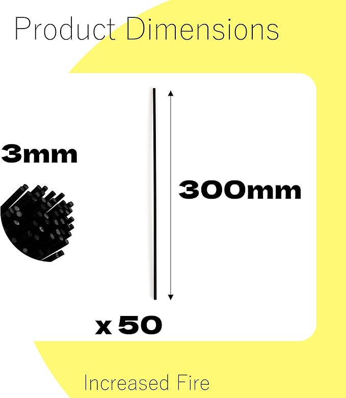 Black Oil Diffuser Sticks 50pcs 11.8in/30cm×0.118in/3mm Fragrance Refill Fibre Reed Thick Diffuser Sticks for Diffuser Black Reed Diffuser Sticks for Home Office Spa and Bedroom