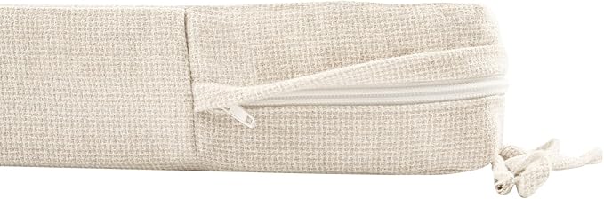 Patio Bench Cushion Covers for Outdoor Furniture with Ties,Water Resistant Loveseat/Settee Cushion Slipcover 54x18x3 Inch for Swing Porch Garden(Replacement Cover Only)-Cream