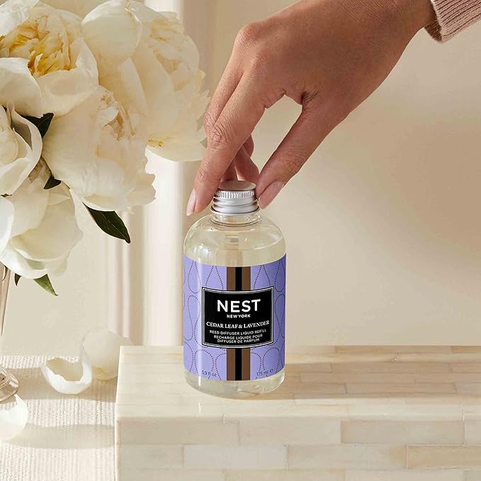 NEST New York Reed Diffuser Refill, Cedar Leaf & Lavender, 5 Fluid Ounces, 5.9 Fl Oz (Pack of 1)