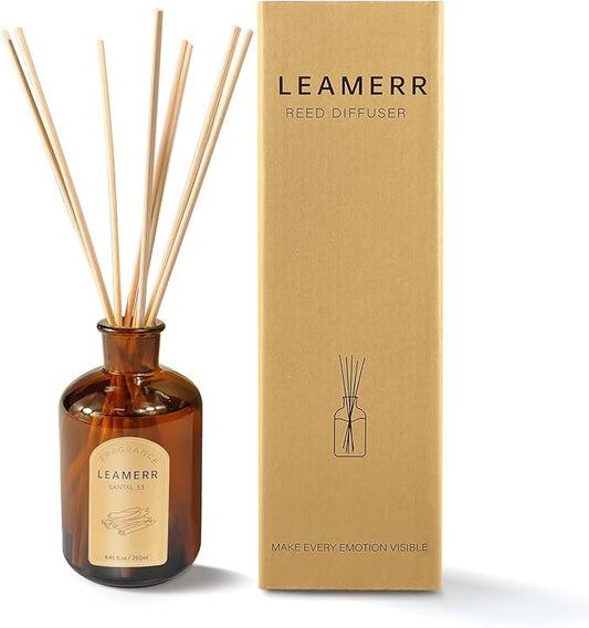 Premium Reed Diffuser Set - 8.8 oz (250 ml) Bedroom Bathroom Living Room Home Fragrance Products SANTAL33 Scent 1 Pack