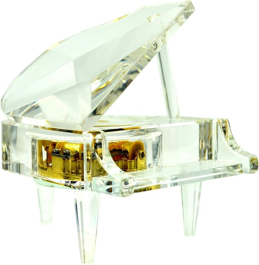 Piano Music Box Crystal Song Canon, Clockwork Mechanical Piano Ornament Classical Sweet Gift