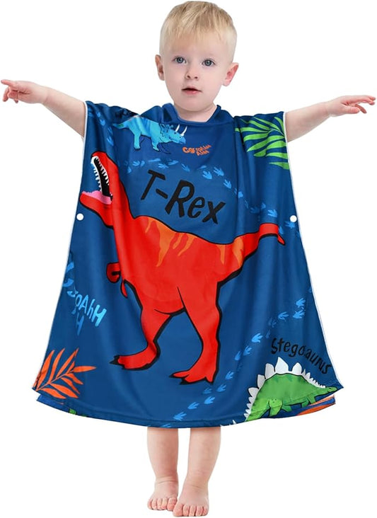 HUANLANG Kids Hooded Beach Towel for Boys Girls,Bath Pool Beach Poncho Towels Super Soft & Absorbent Cotton Towel Childrens Beach Towels for Toddler 0-7 Years Old