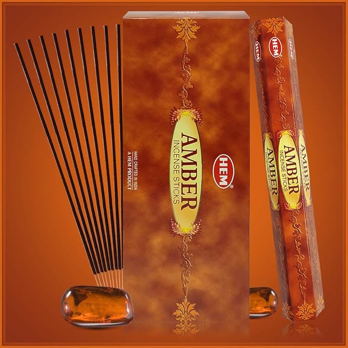 Amber Incense Sticks and Incense Stick Holder Bundle Insence Insense Hem Incense Sticks