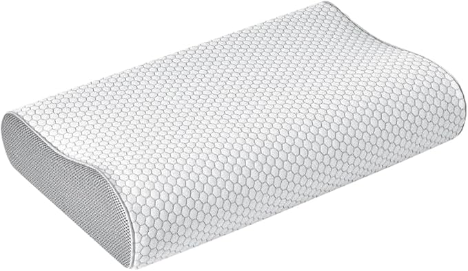 Cervical Memory Foam Pillows Neck Shoulder Pain Relief Ergonomic Orthopedic Sleeping Neck Contoured Support Pillows Side Back Stomach Sleeper Pillow for Bed