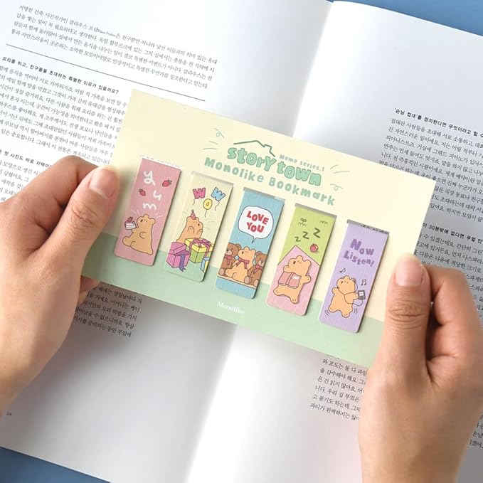 Monolike Magnetic Bookmarks Storytown Momo Series.1, Set of 5
