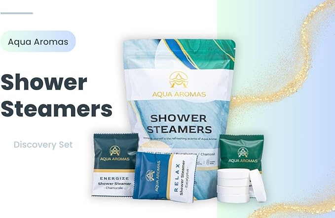 Shower Steamers - Aromatherapy Variety Shower Bombs, 15 Count - Eucalyptus, Chamomile, and Mint Essential Oils for Relaxation & Invigoration - Spa-Like Experience, White