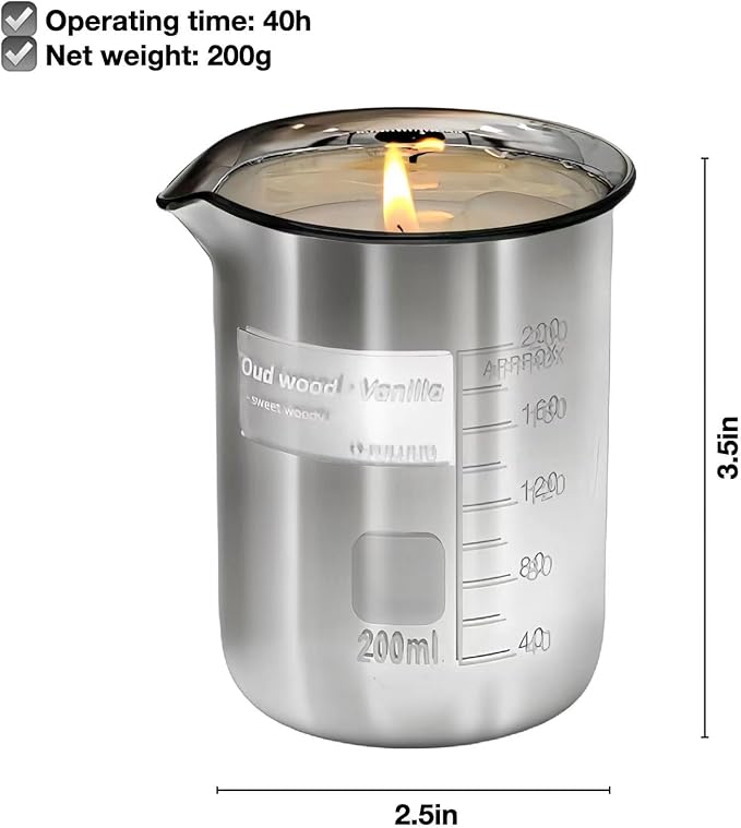 Vanilla Candles for Home - Natural Soy Candles | Christmas Gifts for Women Men | 40 Hours Long Burning 7oz