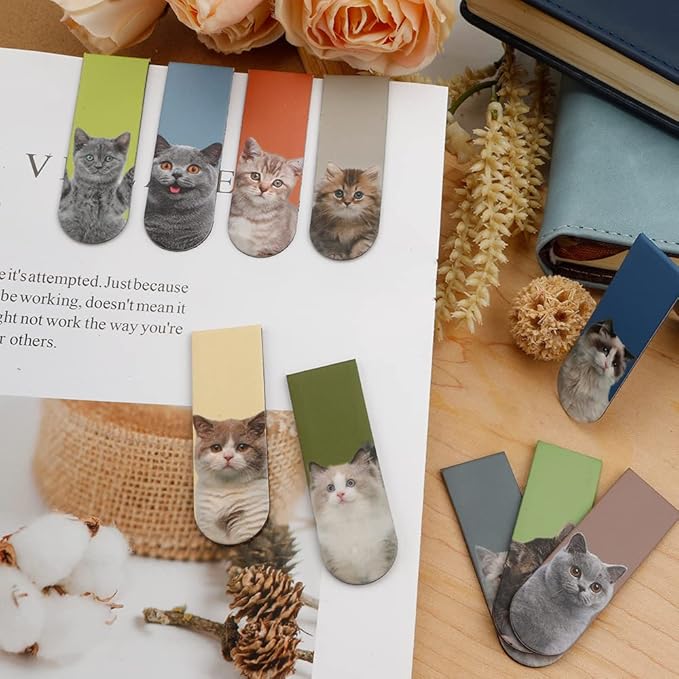 ZNHIS Magnetic Bookmarks, 15PCS Cute Animal Pattern, Multicolor, Paper, Bookmark