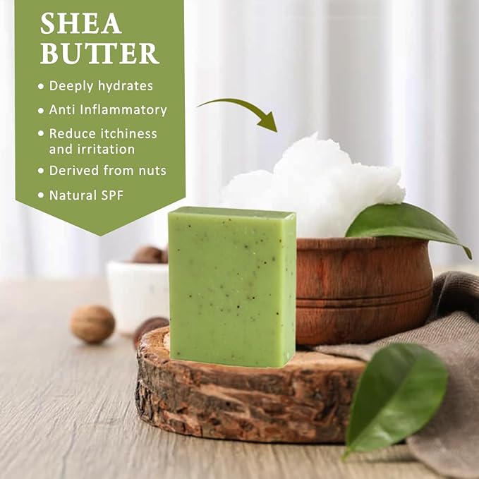 Lemon Myrtle Scented Natural Soap Bars (6 Bars), 3.5oz Moisturizing French Triple Milled Soap Bars Enriched with Shea Butter - Pure Plant Oil Bath & Body Soap Bars