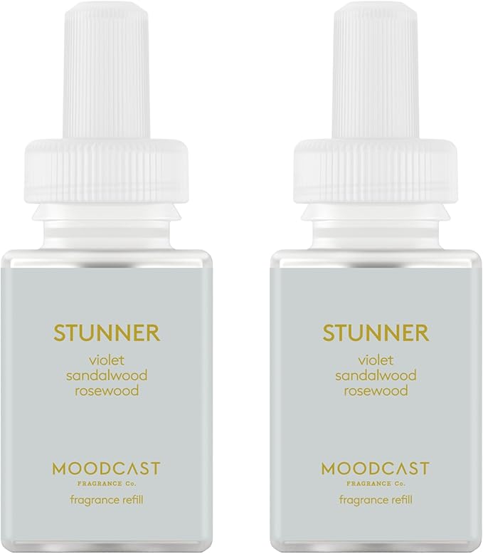 Pura & Moodcast Home Scent Refill - Smart Home Air Diffuser - Up to 120-Hours of Premium Fragrance per Refill - Household Essential - Clean & Safe Diffuser Fragrance - 2 Pack, Stunner