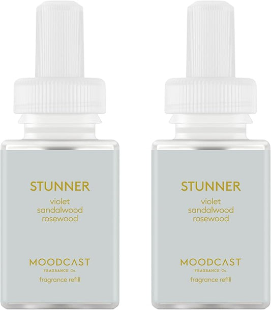Pura & Moodcast Home Scent Refill - Smart Home Air Diffuser - Up to 120-Hours of Premium Fragrance per Refill - Household Essential - Clean & Safe Diffuser Fragrance - 2 Pack, Stunner