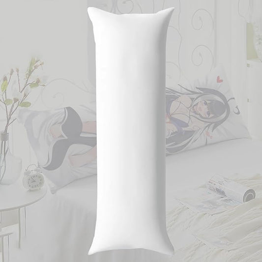 Anime Body Pillow Insert, 20""x 60"" Hugging Body Pillow Core, fit for 50x150 cm Japanese Anime Dakimakura Long Throw Pillow Vacuum Package 1 Piece (20x60 inches), White, ZhiRui-BodyPilow-New01