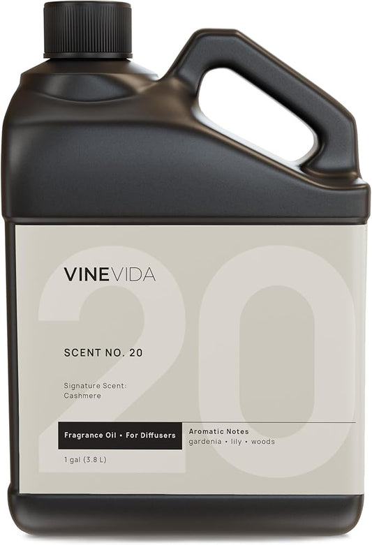 VINEVIDA [Gallon (128 Fl Oz)] Cashmere Fragrance Oil for Cold Air Diffusers, Essential Oils for Diffuser Oil Refill & Air Freshener Room Spray