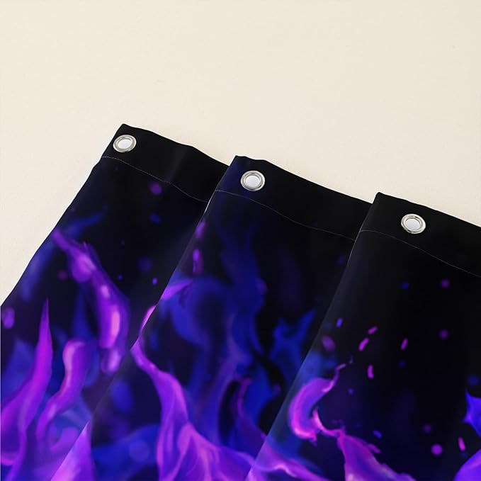 AILONEN Butterfly Shower Curtain for Bathroom, Purple Fire Butterfly Bath Curtain,Minimalism Fashion Bathroom Curtain,36" W*72" H Polyester Waterproof with 12 Plastic Hooks