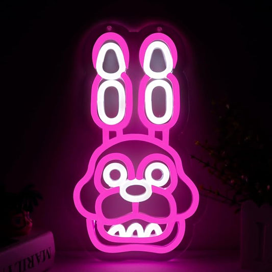 Pink Anime Neon Sign，Neon Signs for Wall Decor，LED Neon Light for Bedroom、Game Room，birthday、Christmas Gifts