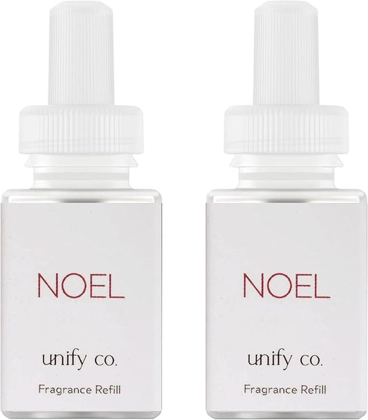 Pura & Unify Co. Home Scent Refill - Smart Home Air Diffuser Fragrance - Up to 120-Hours of Premium Fragrance per Refill - Clean & Safe Diffuser - Household Essential - 2 Pack - Noel