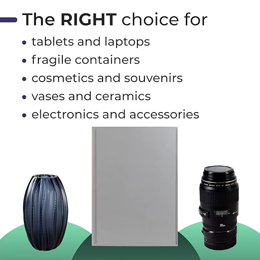 IDL Packaging Inflated 14" Laptop Protective Bags, Self Sealed, Pack of 1 - Reusable Air Column Bags for Packing, Travel and Shipping - Durable Case for Laptops and Tablets