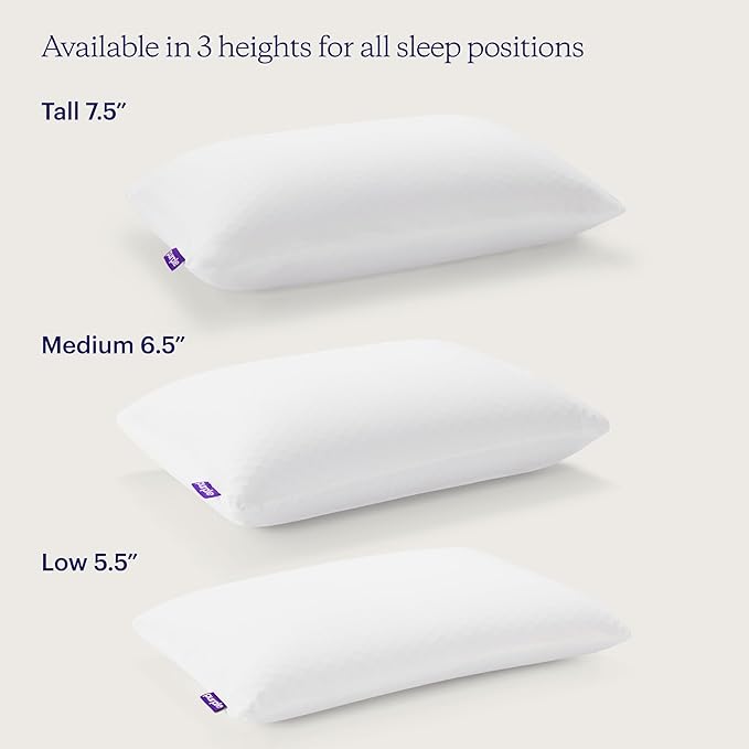 Purple Harmony Pillow | The Greatest Pillow Ever Invented, Hex Grid, No Pressure Support, Stays Cool, Good Housekeeping Award Winning Pillow (Low)