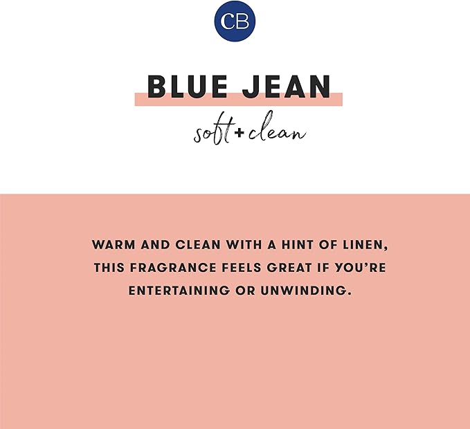 Capri Blue Reed Diffuser - Comes with Blue Jean Scented Diffuser Oil, Diffuser Sticks, and Mercury Iridescent Glass Bottle - Aromatherapy Diffuser (5.7 fl oz)