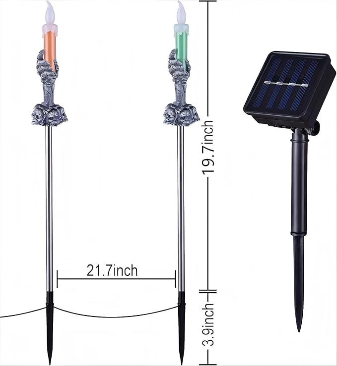 ILLUMINEW Outdoor Christmas Decorations, Solar Christmas Pathway Lights, Set of 10 Waterproof Landscape Christmas Lights, LED Lights for Yard Lawn Patio Walkway Decor