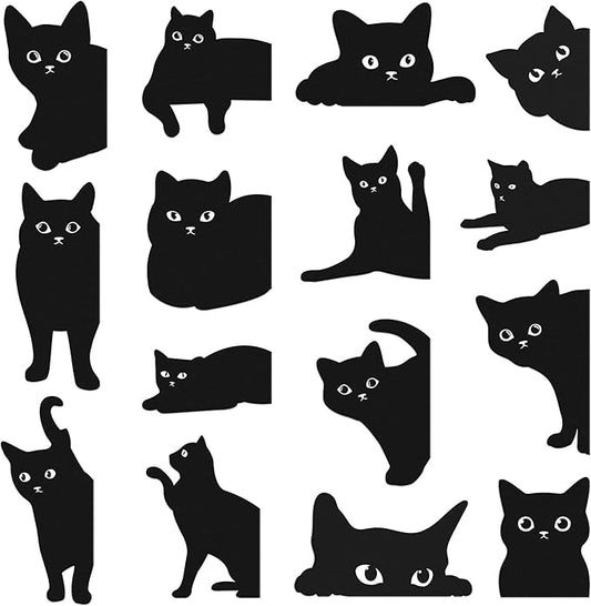30 Pieces Magnetic Bookmarks for Book Lovers, Kawaii Cute Cat Book Mark Magnetic Page Clips for Kids Students Teachers School Home Office, 7.9 x 3.9 Inch,15 Styles