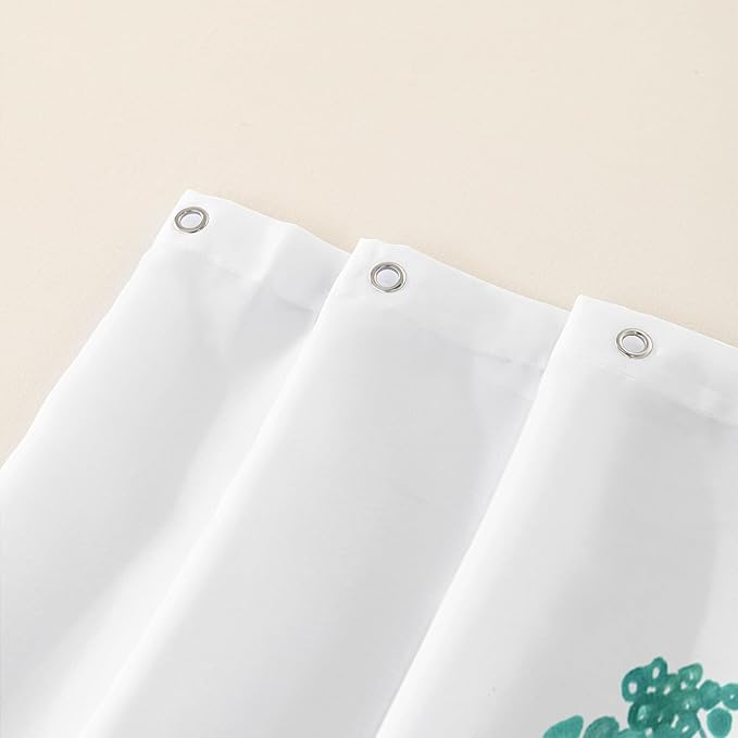 AILONEN Purple Blue Floral Shower Curtain,Watercolor Flower Leaves Wildflower Decorative Bath Curtain 72" W*96" H Polyester Fabric Waterproof Bathroom Curtain with 12 Plastic Hooks