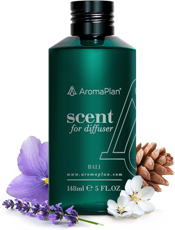 Aromaplan Hotel Scents Bali 5 Fl Oz (148ml), Home Luxury Aroma & Hotel Fragrance Diffuser Oil- Hotel Diffuser Oil for Aromatherapy- USA Made, Bigger Bottle, Bolder Aroma & Longer Lasting