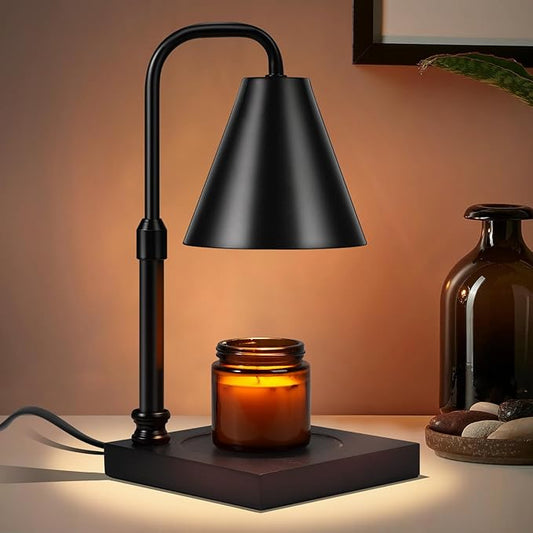 Candle Warmer Lamp with Dimmer, Adjustable Height Metal Candle Wax Warmer Warming Lamp 2/4/8H Timer for Scented Candles for HouseWarming Bedroom Home Decor Mom Women Men Family Christmas Gift