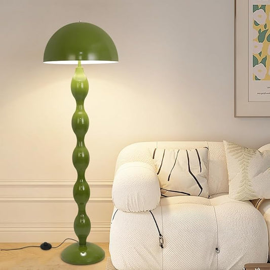 Green Floor Lamp Mushroom Lampshade,Vintage Floorlamp,Unique Lamps for Living Room Bedroom,Retro Tall Standing Lamp for Study,Girl's Room,Office,Apartment,Home Decor,Pretty Lamps Floor,Mid Century