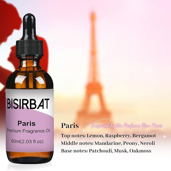 Fragrance Oil Set Ladies, Paris&Honey - Blend Essential Oils for Home, for Aromatherapy Diffuser Humidifier Vaporizer, Reed Diffuser Oils Refills, Highly Concentrated and Long Lasting - 60mlx2