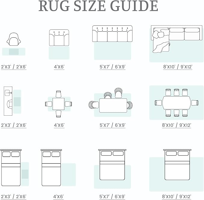 8x10 Area Rug Living Room: Washable Boho Geometric Moroccan Rug Neutral Modern Farmhouse Indoor Soft Non Slip Ultra Thin Large Printed Pattern Carpet for Bedroom Home Office (Grey, 8'x10')